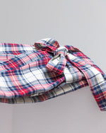 Bild in den Galerie-Viewer laden, Damen Morgenmantel Kimono rot kariert - Klüngelkram Indian Affairs