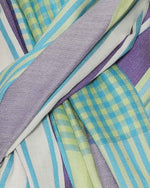 Bild in den Galerie-Viewer laden, Damenschal blau grün Seide - Klüngelkram Indian Affairs