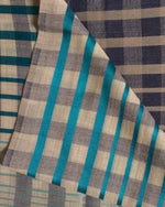 Bild in den Galerie-Viewer laden, Damenschal blau kariert - Klüngelkram Indian Affairs