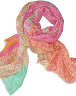 Bild in den Galerie-Viewer laden, Damenschal pink bedruckt - Klüngelkram Indian Affairs