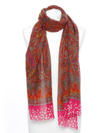 Bild in den Galerie-Viewer laden, Damenschal pink Polkadots - Klüngelkram Indian Affairs