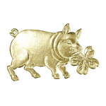Bild in den Galerie-Viewer laden, Glücksschwein mit Kleeblatt - Klüngelkram Dresdner Pappen