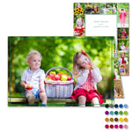 Bild in den Galerie-Viewer laden, Große Weihnachtskarten 2 Fotos - Collage als Rahmen innen - Diplomatenformat Klappkarte, individualisierbar - Klüngelkram