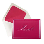 Bild in den Galerie-Viewer laden, Grußkarte "Merci" pink mit Umschlag - 5er Set - Druckateur - Klüngelkram Druckateur