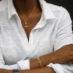 Bild in den Galerie-Viewer laden, Halskette Anchor Spirit Gold, diverse Modelle - Klüngelkram Paul Hewitt