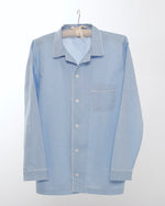 Bild in den Galerie-Viewer laden, Herren - Pyjama blau Popeline - Klüngelkram Indian Affairs