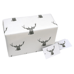Bild in den Galerie-Viewer laden, Hirsche schwarz und weiß, Weihnachts - / Geburtstag - / Geschenkverpackung, diverse Modelle - Klüngelkram Rewrapped