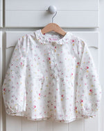 Bild in den Galerie-Viewer laden, Mädchenbluse geblümt Rüschenkragen - Klüngelkram Indian Affairs