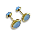 Bild in den Galerie-Viewer laden, Manschettenknöpfe ALJOSCHA Blauer Onyx - Klüngelkram Maharani Jewels