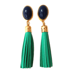 Bild in den Galerie-Viewer laden, Ohrringe mit Lederquaste - Klüngelkram Hella Hoene