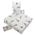 Bild in den Galerie-Viewer laden, Schlitten und Schneemänner weiß, Weihnachts - / Geburtstag - / Geschenkverpackung, diverse Modelle - Klüngelkram Rewrapped