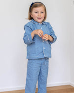 Bild in den Galerie-Viewer laden, Unisex Pyjama blau Karo - Klüngelkram Indian Affairs