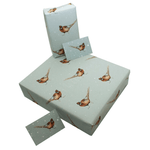 Bild in den Galerie-Viewer laden, Winter Fasanen blau, Weihnachts - / Geburtstag - / Geschenkverpackung, diverse Modelle - Rewrapped - Klüngelkram Rewrapped