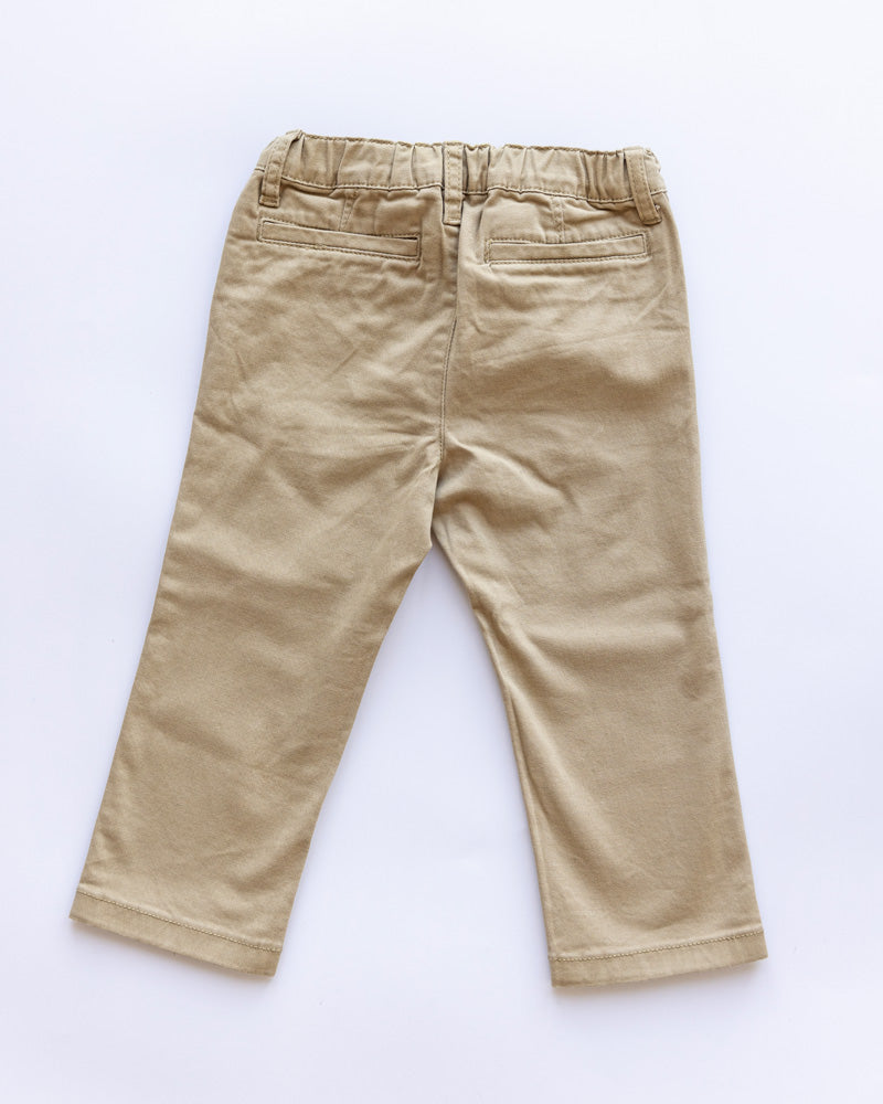 Unisex Chino Hose Beige Baumwolle