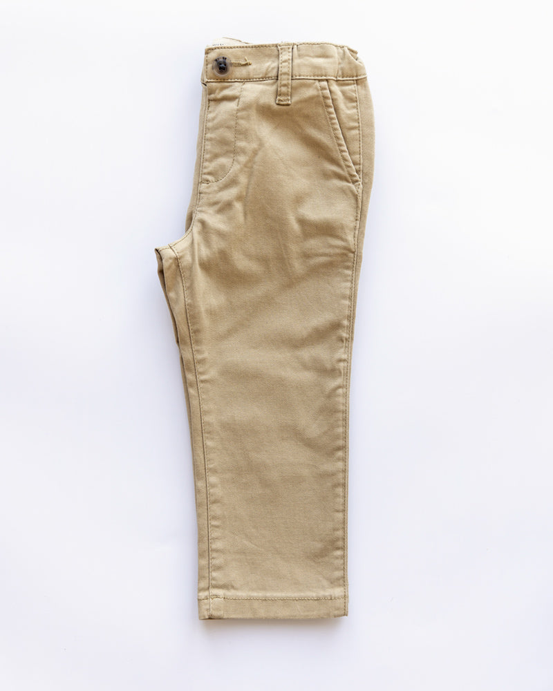 Unisex Chino Hose Beige Baumwolle