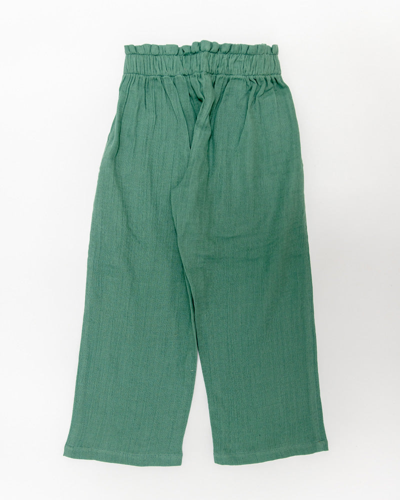 Unisex-Hose aus mintfarbigem Baumwoll-Musselin