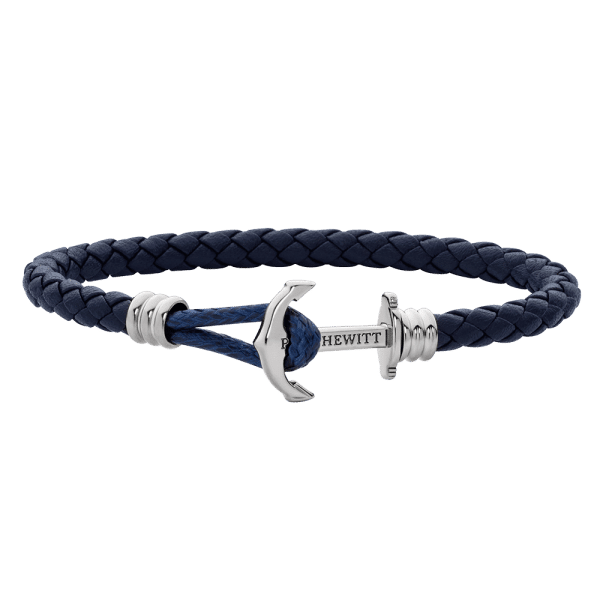 Ankerarmband Phrep Lite Silber Leder Marineblau, diverse Modelle