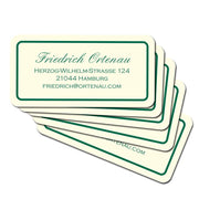 Adressaufkleber eckig - mit und ohne Rahmen, individualisierbar - Druckateur - Klüngelkram Druckateur