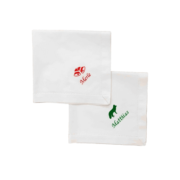 Baumwollservietten mit Hohlsaum - Klüngelkram Pippita