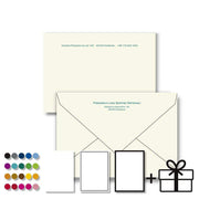 Briefkartenset - 50 Briefkarten A6 mit Umschläge im Geschenkkarton, diverse Farben, individualisierbar - Klüngelkram Druckateur