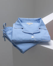 Damen Pyjama blau Popeline - Klüngelkram Indian Affairs
