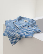 Damen Pyjama blau Vichy - Klüngelkram Indian Affairs