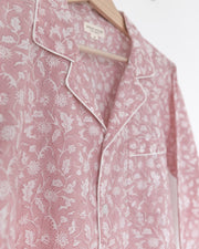 Damen Pyjama rosa Blumenmuster - Klüngelkram Indian Affairs