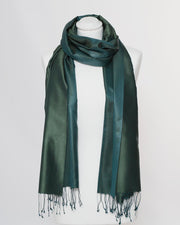Damenschal grün Seide - Klüngelkram Indian Affairs