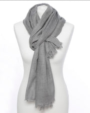 Damenschal hellgrau einfarbig Modal - Klüngelkram Indian Affairs