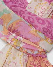 Damenschal pink bedruckt - Klüngelkram Indian Affairs