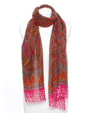 Damenschal pink Polkadots - Klüngelkram Indian Affairs