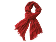 Damenschal rot einfarbig - Klüngelkram Indian Affairs