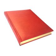 Gästebuch Bütten mit Goldschnitt - Recyclingleder genarbt - rot - Druckateur - Klüngelkram Druckateur