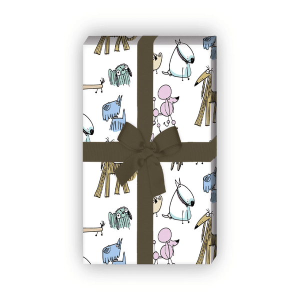 Geschenkpapier Bunte Hunde - Klüngelkram Kartenkaufrausch