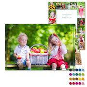 Große Weihnachtskarten 2 Fotos - Collage als Rahmen innen - Diplomatenformat Klappkarte, individualisierbar  - Klüngelkram