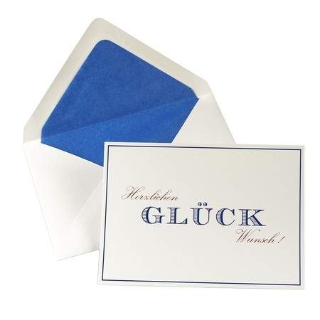 Grußkarte "Herzlichen Glückwunsch" mit Umschlag - 5er Set - Druckateur - Klüngelkram Druckateur