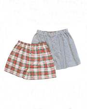 Herren - Boxershorts Rotkariert Vichyblau 2 Stück - Klüngelkram Indian Affairs