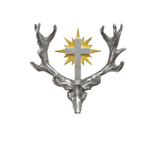 Hutanstecker Hubertushirsch - Klüngelkram Jagdabzeichen.com