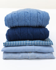 Jungen - Hemd blau Vichy Karo - Klüngelkram Indian Affairs