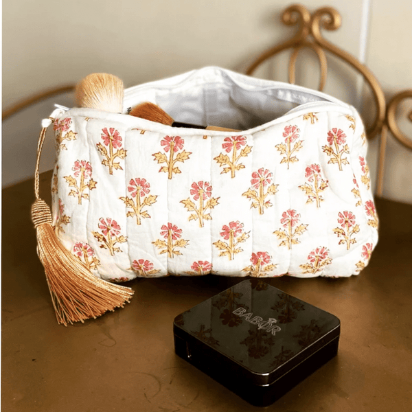Kosmetiktasche Blumen - Klüngelkram PinkTukTuk