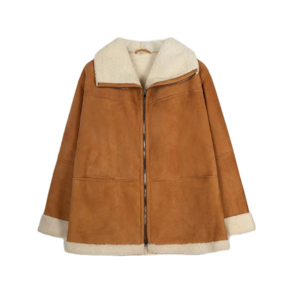 Ledermantel mit Shearling - Klüngelkram Etiql