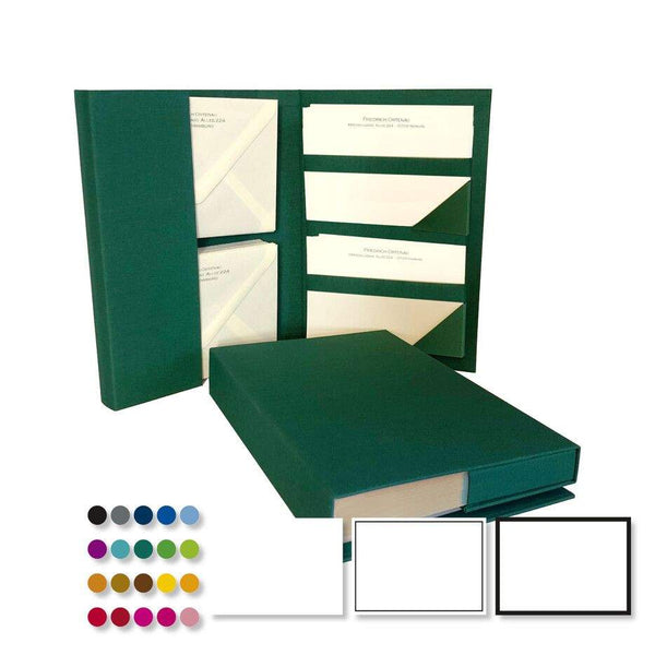 Leinen Briefkartenmappe DIN A6 - Klüngelkram Druckateur