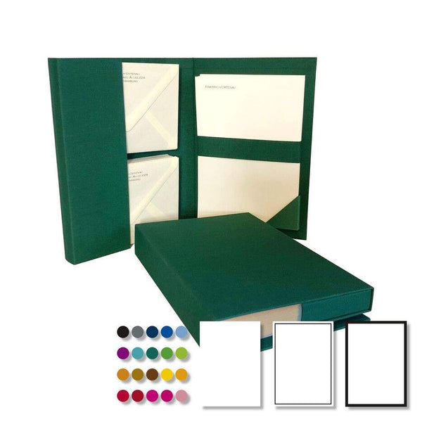 Leinen Briefpapiermappe DIN A5 - Klüngelkram Druckateur