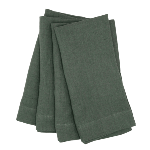 Leinenservietten in Graugrün - Klüngelkram The Salonette