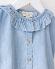 Mädchen Bluse blau ärmellos - Klüngelkram Indian Affairs