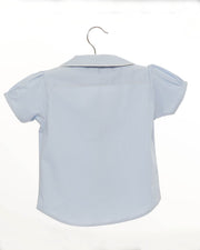 Mädchen - Bluse Blau Bubikragen - Klüngelkram Indian Affairs