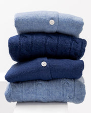 Mädchen - Strickjacke Dunkelblau Wolle - Klüngelkram Indian Affairs