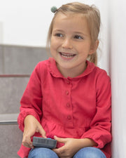 Mädchenbluse koralle Rüschenkragen - Klüngelkram Indian Affairs