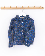 Mädchenbluse Streublumen mit Volantkragen - Klüngelkram Indian Affairs