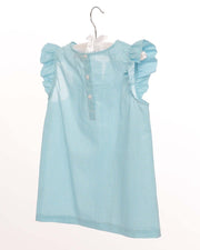 Mädchenbluse Türkis Kurzärmelig - Klüngelkram Indian Affairs